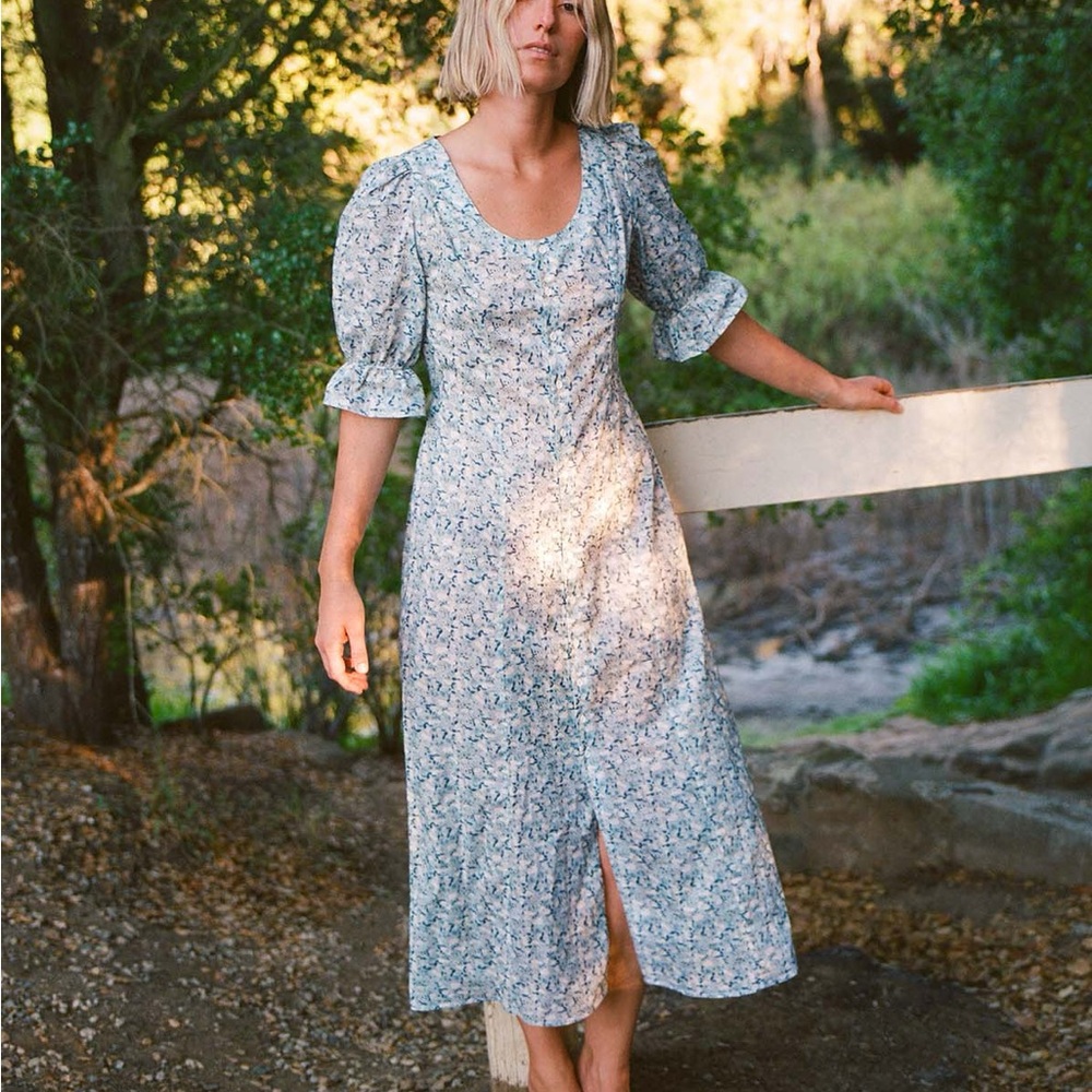Christy Dawn the Lennon Dress in Lapis Orchard